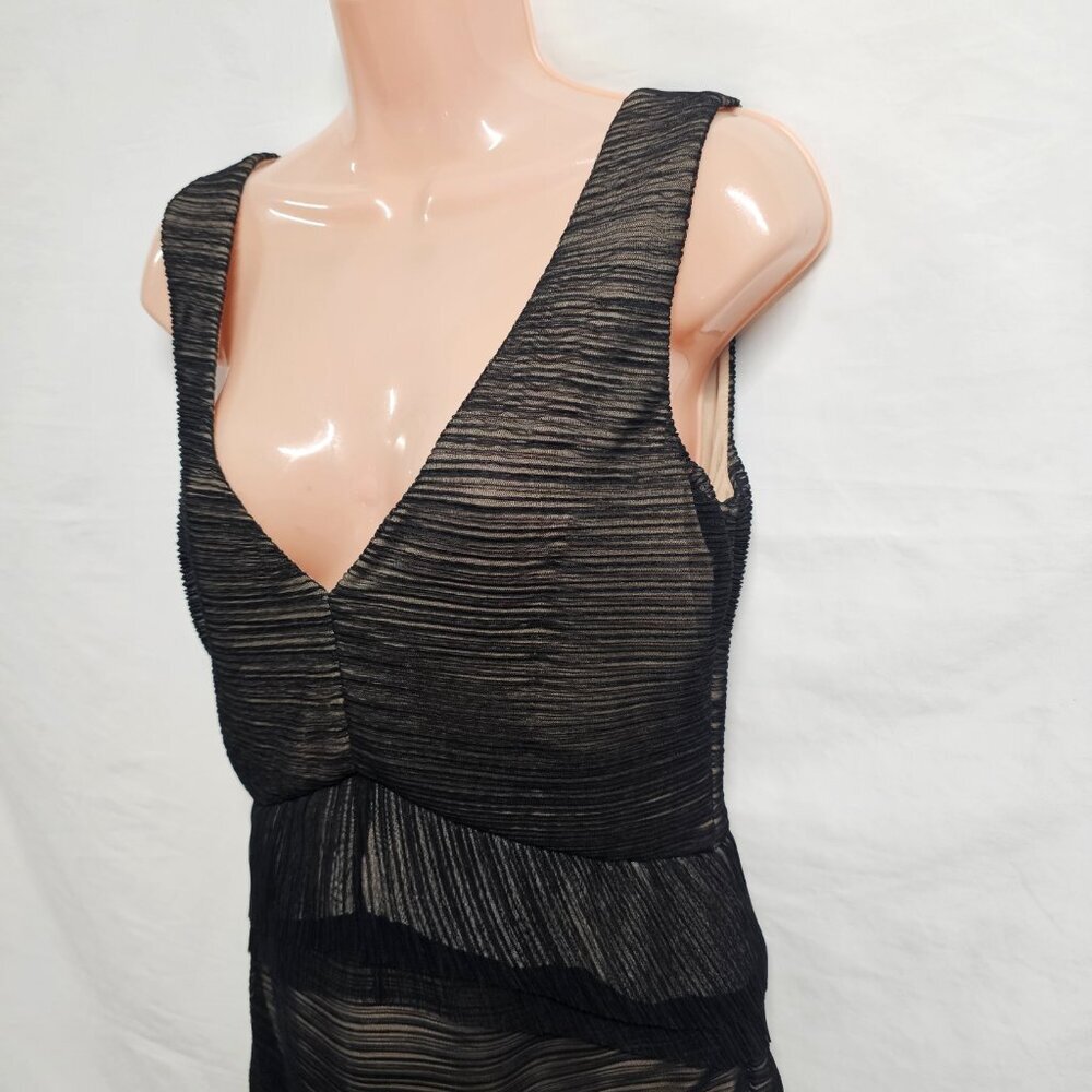 BCBG MaxAzria Sven Sleeveless Mini Dress Women Size M Black Lined Mesh - Picture 14 of 15